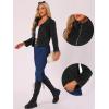 imageAllegra K Cropped Fleece Jacket for Womens Zip Up Faux Fur JacketBlack