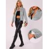 imageAllegra K Cropped Fleece Jacket for Womens Zip Up Faux Fur JacketGrey