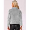 imageAllegra K Cropped Fleece Jacket for Womens Zip Up Faux Fur JacketGrey