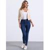 imageAllegra K Denim Jacket for Womens Collarless 2025 Cardigan 34 Sleeve Crop Jean JacketsCream