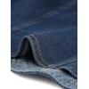 imageAllegra K Denim Jacket for Womens Collarless 2025 Cardigan 34 Sleeve Crop Jean JacketsDark Blue