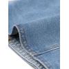 imageAllegra K Denim Jacket for Womens Collarless 2025 Cardigan 34 Sleeve Crop Jean JacketsLight Blue