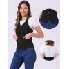 imageAllegra K Denim Vest for Womens Halter Neck Button Down Backless Jean WaistcoatBlack