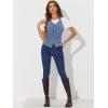 imageAllegra K Denim Vest for Womens Halter Neck Button Down Backless Jean WaistcoatBlue