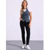 imageAllegra K Denim Vest for Womens Halter Neck Button Down Backless Jean WaistcoatGray Blue