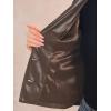 imageAllegra K Faux Leather Jacket for Womens Motorcycle Moto Biker Coat Casual Cropped PU Leather JacketsBrown