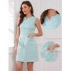 imageAllegra K Tweed Dress for Womens Elegant Plaid Sleeveless Summer Business Casual Above The Knee DressesBlue Apricot Silver