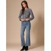 imageAllegra K Tweed Jacket for Womens Long Sleeve Casual Work Office Plaid Short OutwearBlack Grey