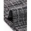imageAllegra K Tweed Jacket for Womens Long Sleeve Casual Work Office Plaid Short OutwearBlack Grey