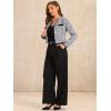 imageAllegra K Tweed Jacket for Womens Long Sleeve Casual Work Office Plaid Short OutwearGrey Brown