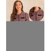 imageAllegra K Tweed Jacket for Womens Long Sleeve Casual Work Office Plaid Short OutwearRed Black