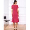 imageAllegra K Vintage 50s Dress for Womens Retro Cocktail Work Mermaid Midi DressHot Pink