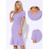 imageAllegra K Vintage 50s Dress for Womens Retro Cocktail Work Mermaid Midi DressLight Purple