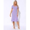 imageAllegra K Vintage 50s Dress for Womens Retro Cocktail Work Mermaid Midi DressLight Purple