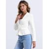 imageAllegra K Women Cropped Jean Jacket Long Sleeve Collarless One Button Lightweight Stretchy Fitted Denim Shacket JacketsBeige