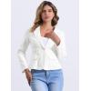 imageAllegra K Women Cropped Jean Jacket Long Sleeve Collarless One Button Lightweight Stretchy Fitted Denim Shacket JacketsBeige