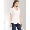 imageAllegra K Womens 1 Button Blazer Jacket Office Business Short Sleeve BlazerBeige White