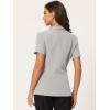 imageAllegra K Womens 1 Button Blazer Jacket Office Business Short Sleeve BlazerGrey