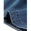 imageAllegra K Womens 2024 Summer Button Down Cap Short Sleeve Cropped Jean Denim JacketBlue