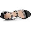 imageAllegra K Womens Ankle Strap Rhinestone Stiletto Heeled SandalsBlack
