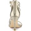 imageAllegra K Womens Ankle Strap Rhinestone Stiletto Heeled SandalsGold