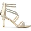 imageAllegra K Womens Ankle Strap Rhinestone Stiletto Heeled SandalsGold