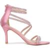 imageAllegra K Womens Ankle Strap Rhinestone Stiletto Heeled SandalsPink