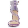 imageAllegra K Womens Ankle Strap Rhinestone Stiletto Heeled SandalsTaro Purple
