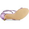 imageAllegra K Womens Ankle Strap Rhinestone Stiletto Heeled SandalsTaro Purple