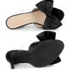 imageAllegra K Womens Bow Sandal Stiletto Heels Mules Heel SandalsBlack