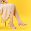 imageAllegra K Womens Bow Sandal Stiletto Heels Mules Heel SandalsChampagne