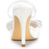 imageAllegra K Womens Bow Sandal Stiletto Heels Mules Heel SandalsWhite