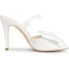 imageAllegra K Womens Bow Sandal Stiletto Heels Mules Heel SandalsWhite