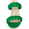imageAllegra K Womens Braided Heeled Slip on Chunky Heel Slide SandalsGrass Green