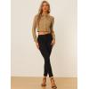 imageAllegra K Womens Button Down Denim Jacket Check Cuffs Casual Cropped Jean JacketsKhaki