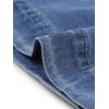 imageAllegra K Womens Button Down Denim Jacket Check Cuffs Casual Cropped Jean JacketsLight Blue