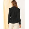 imageAllegra K Womens Button Down Office Top Long Sleeve Formal Mandarin Collar ShirtBlack