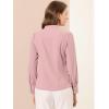 imageAllegra K Womens Button Down Office Top Long Sleeve Formal Mandarin Collar ShirtPink