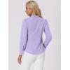imageAllegra K Womens Button Down Office Top Long Sleeve Formal Mandarin Collar ShirtPurple