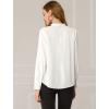 imageAllegra K Womens Button Down Office Top Long Sleeve Formal Mandarin Collar ShirtWhite