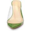 imageAllegra K Womens Clear Chunky Heel Slides Sandals MulesGreen