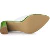 imageAllegra K Womens Clear Chunky Heel Slides Sandals MulesGreen