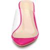 imageAllegra K Womens Clear Chunky Heel Slides Sandals MulesHot Pink