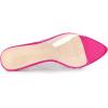 imageAllegra K Womens Clear Chunky Heel Slides Sandals MulesHot Pink