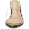imageAllegra K Womens Clear Chunky Heel Slides Sandals MulesLeopard