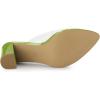 imageAllegra K Womens Clear Chunky Heel Slides Sandals MulesLight Green