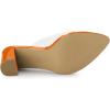 imageAllegra K Womens Clear Chunky Heel Slides Sandals MulesOrange
