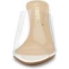 imageAllegra K Womens Clear Chunky Heel Slides Sandals MulesWhite