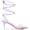 imageAllegra K Womens Clear Strap Lace Up Stiletto Heels SandalsPurple