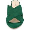 imageAllegra K Womens Crisscross Strap Block Heel Slide SandalsGreen